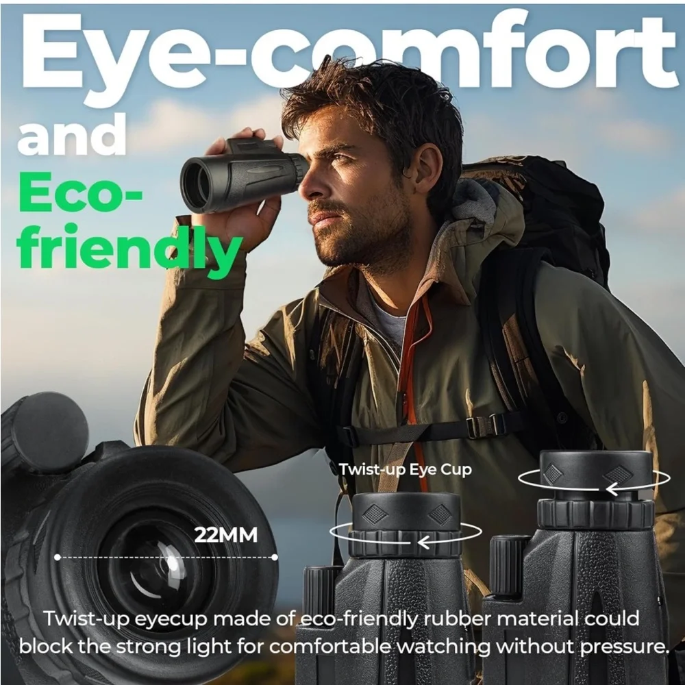 12x200 HD Monocular Telescope for Smartphone, Monocular High Powered